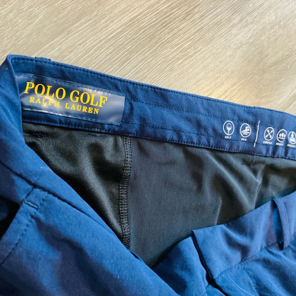 Polo Golf Ralph Lauren Navy Blue Performance Hybrid Shorts Mens 32 Liner Stretch